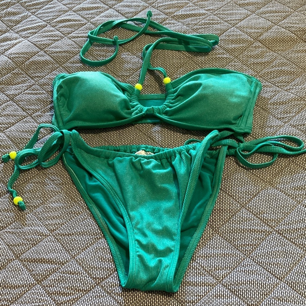 No Boundaries Teal Swim Bottom and Top